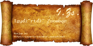 Igyártó Zsombor névjegykártya